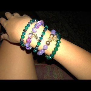 Stack of 6 Erimish bracelets